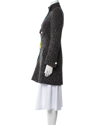 Emporio Armani Tweed Pattern Trench Coat