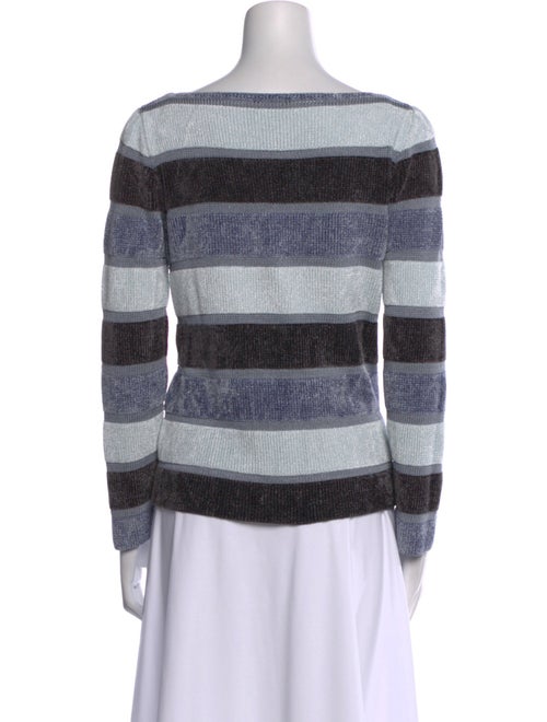 Emporio Armani Striped Off-The-Shoulder Sweater