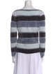 Emporio Armani Striped Off-The-Shoulder Sweater
