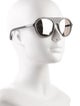 Emporio Armani Round Mirrored Sunglasses