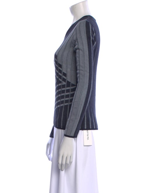 Emporio Armani Plaid Print V-Neck Sweater