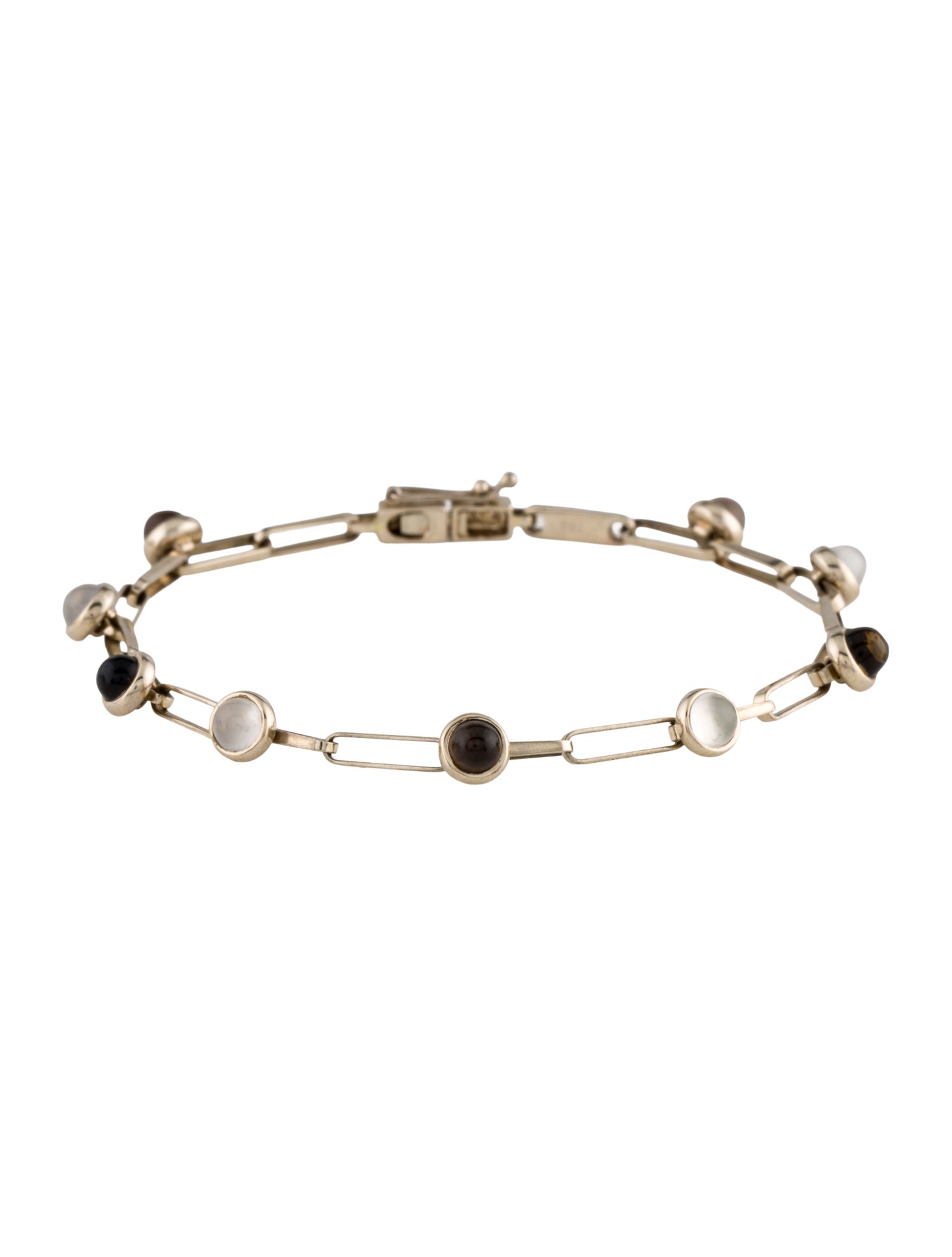 Emporio Armani 18K Quartz & Smoky Quartz Link Bracelet