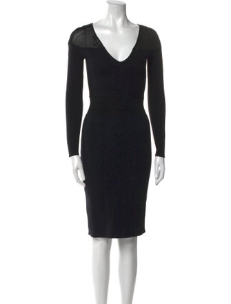 Emporio Armani V-Neck Knee-Length Dress