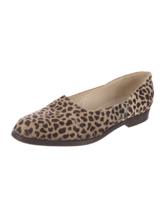 Emporio Armani Leather Animal Print Flats