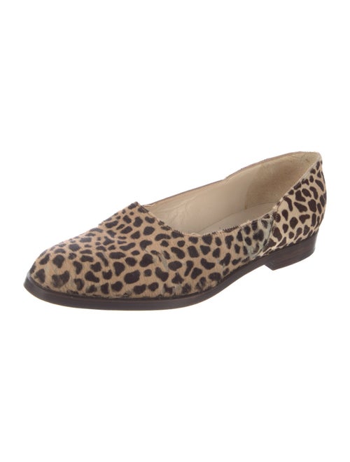 Emporio Armani Leather Animal Print Flats