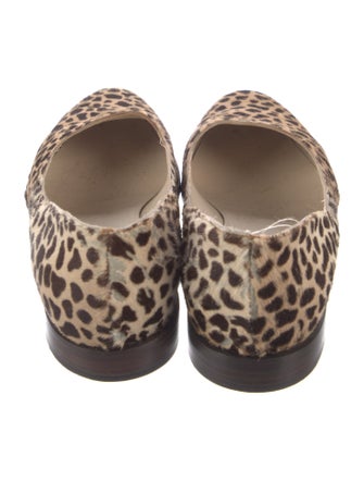 Emporio Armani Leather Animal Print Flats