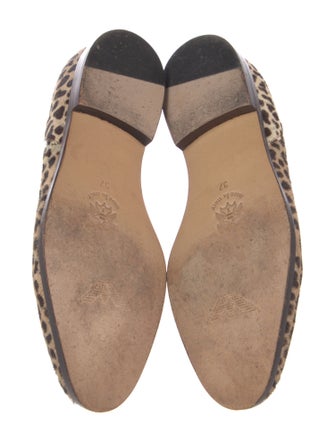 Emporio Armani Leather Animal Print Flats