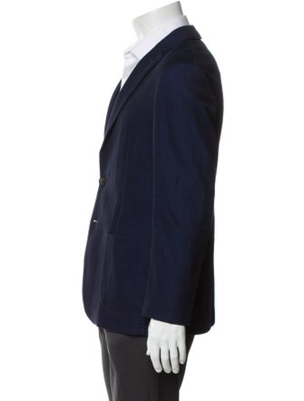 Emporio Armani Men's Blue Patterned Blazer