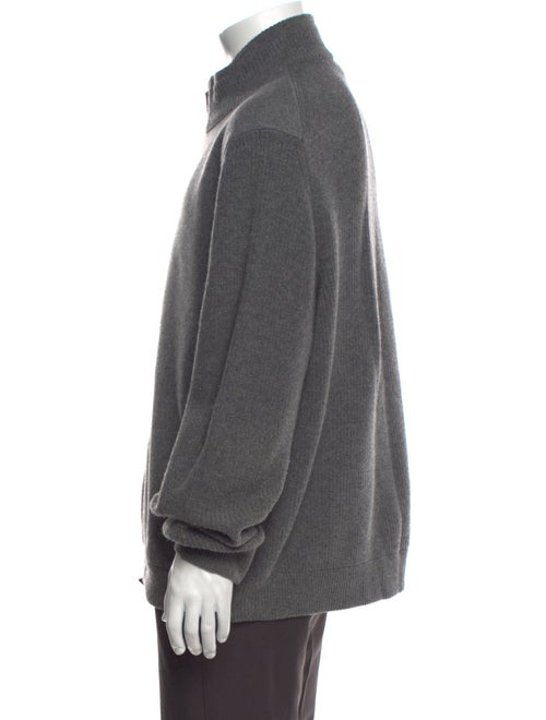 Emporio Armani Virgin Wool Mock Neck Cardigan
