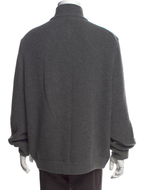 Emporio Armani Virgin Wool Mock Neck Cardigan