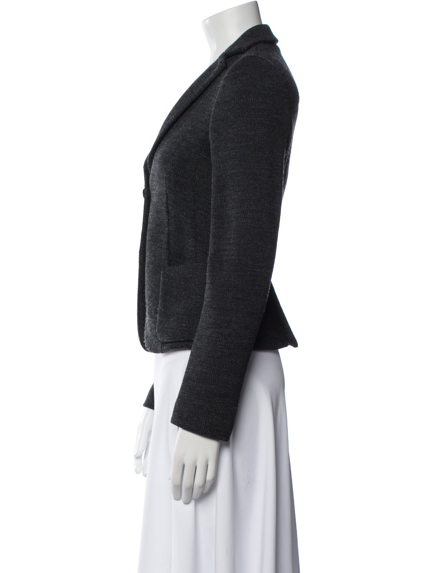 Emporio Armani Virgin Wool Tweed Pattern Blazer