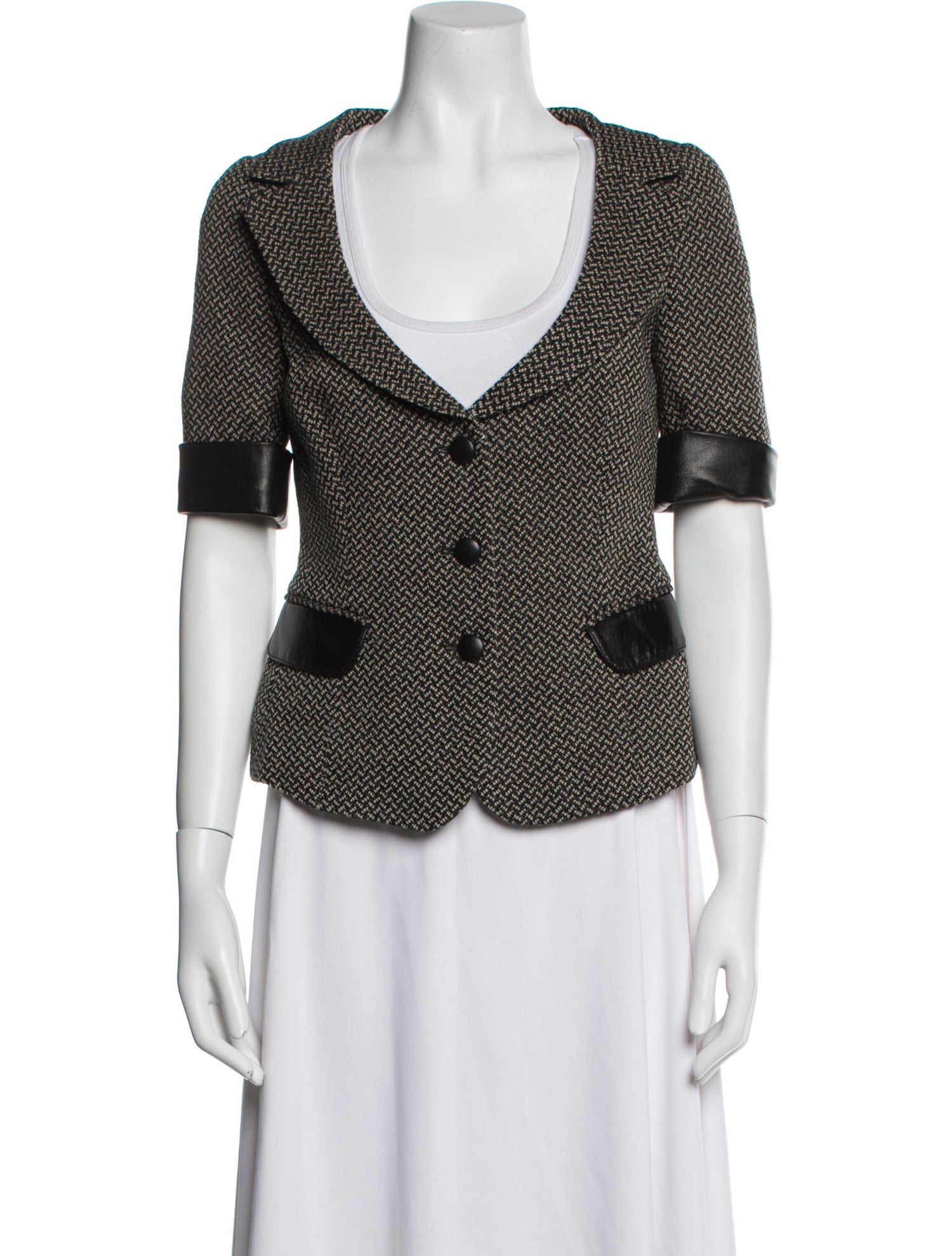 Emporio Armani Virgin Wool Tweed Pattern Evening Jacket w/ Tags