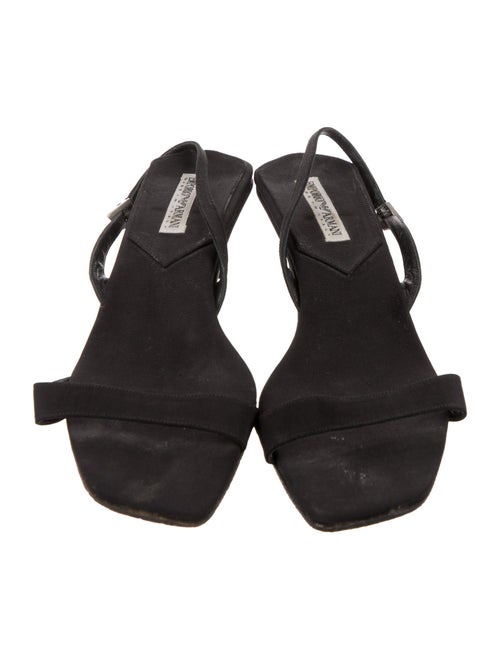 Emporio Armani Satin Slingback Sandals