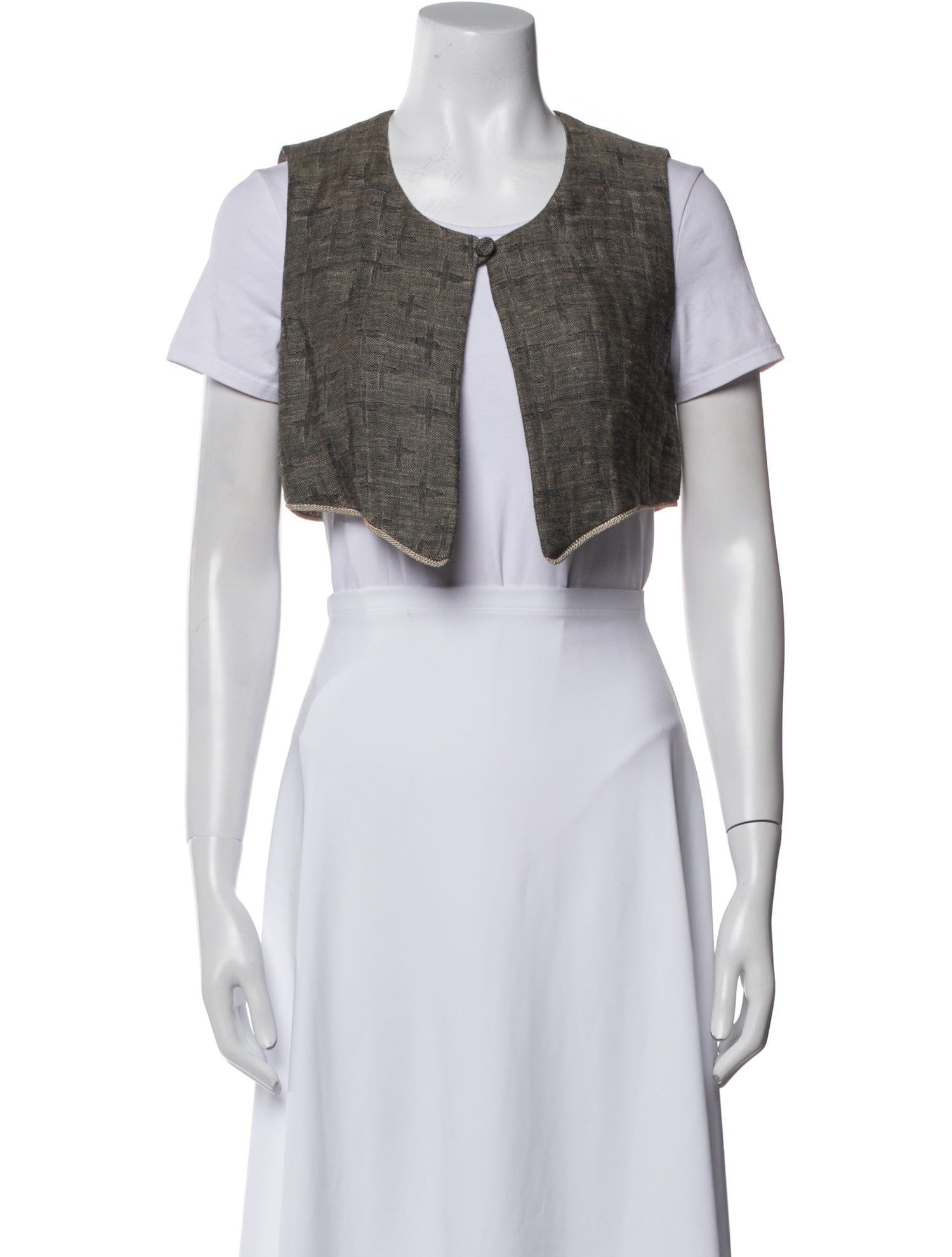 Emporio Armani Linen Tweed Pattern Bolero w/ Tags