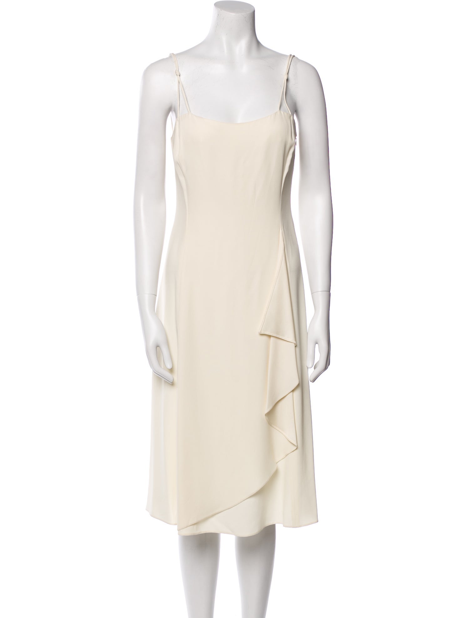 Emporio Armani Square Neckline Midi Length Dress