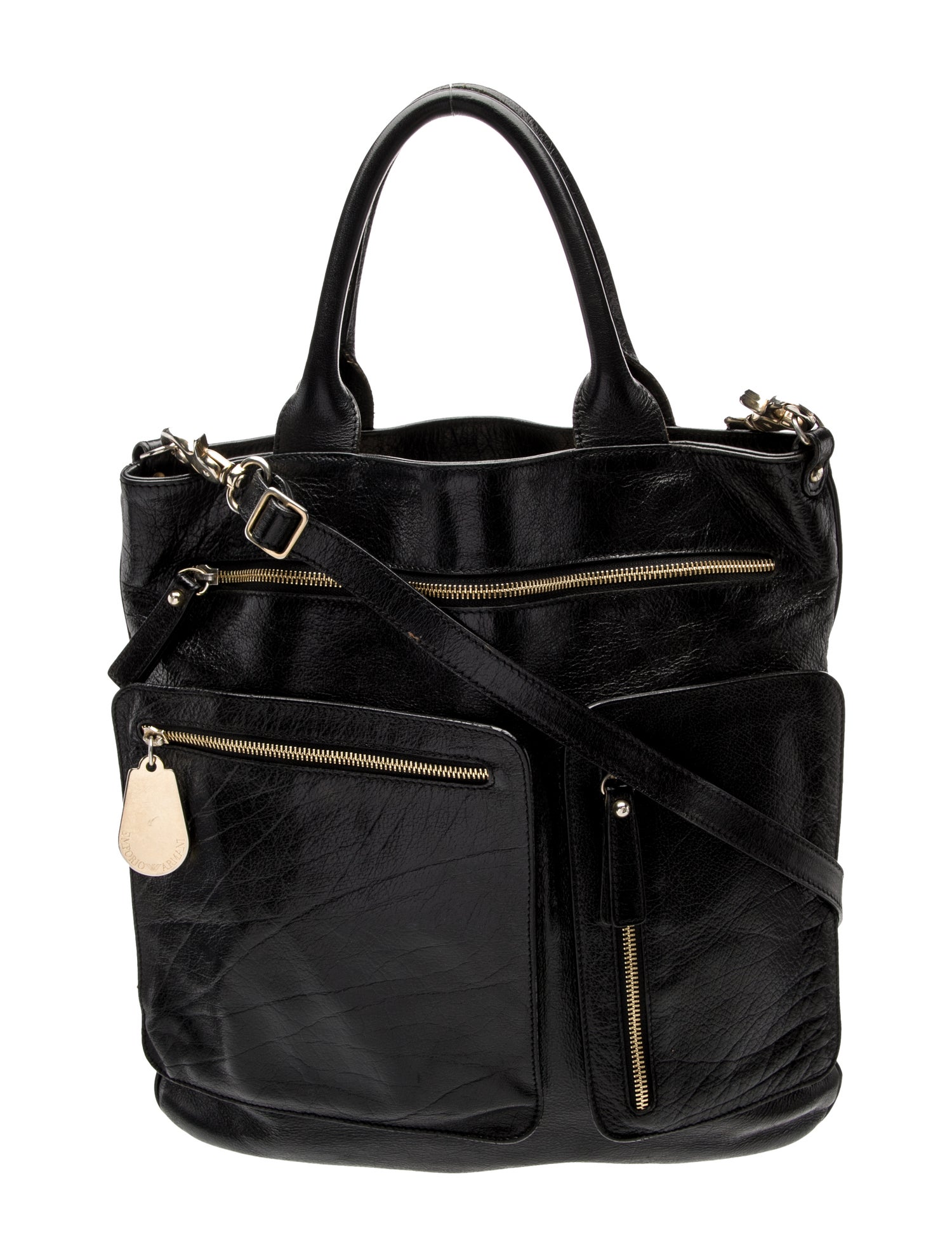 Emporio Armani Leather Top Handle Bag