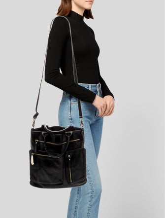 Emporio Armani Leather Top Handle Bag