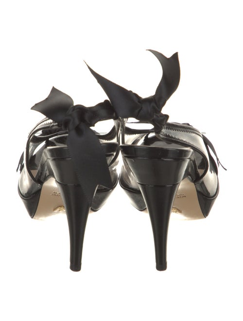 Emporio Armani Patent Leather Slingback Pumps