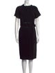 Emporio Armani Mock Neck Midi Length Dress