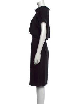 Emporio Armani Mock Neck Midi Length Dress