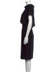 Emporio Armani Mock Neck Midi Length Dress