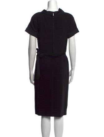 Emporio Armani Mock Neck Midi Length Dress