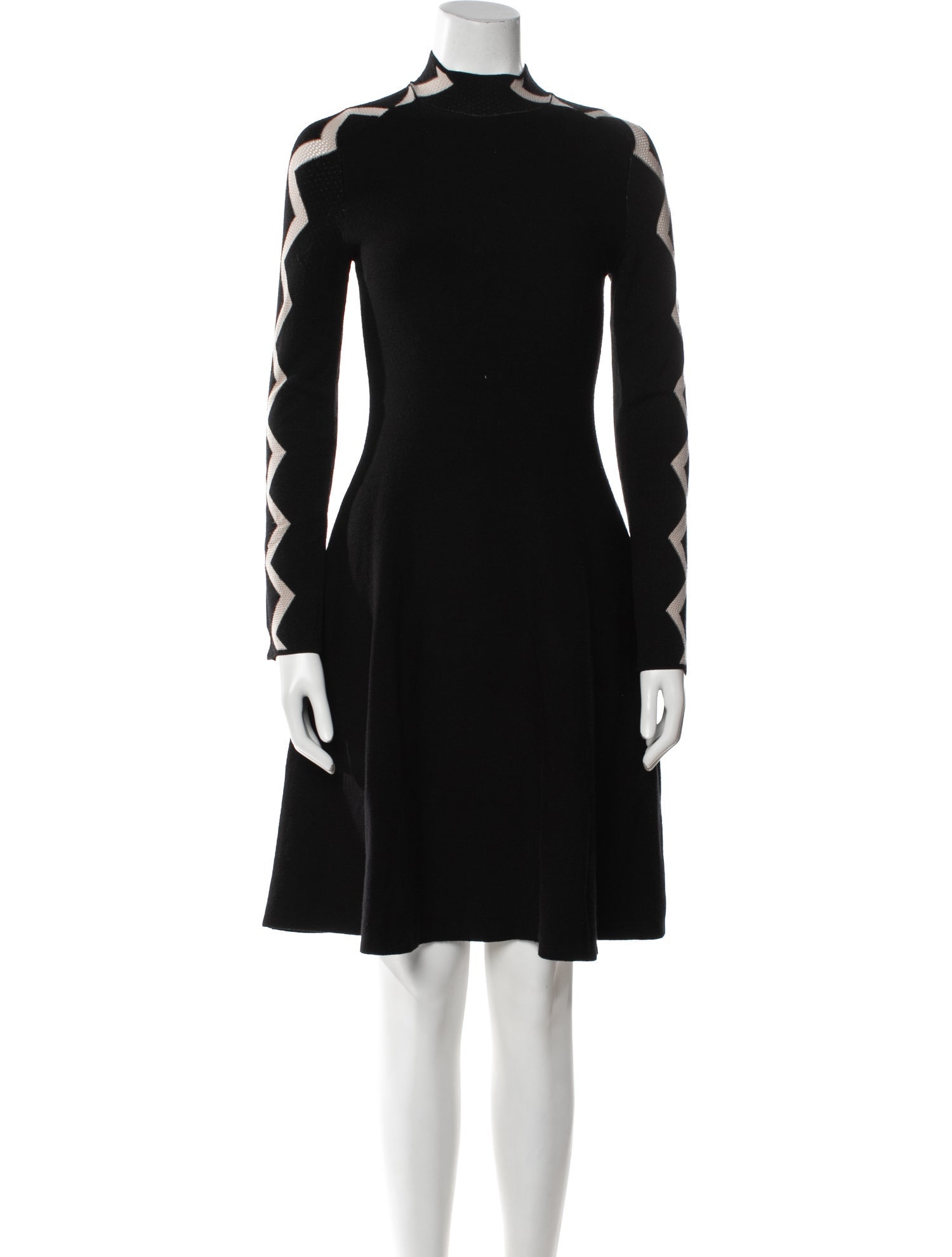 Emporio Armani Mock Neck Knee-Length Dress