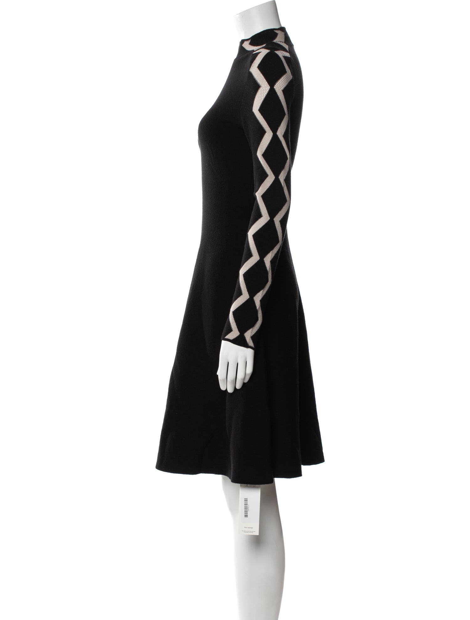 Emporio Armani Mock Neck Knee-Length Dress