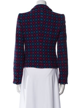 Emporio Armani Wool Plaid Print Blazer