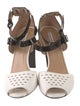 Emporio Armani Patent Leather Lasercut Accents Sandals