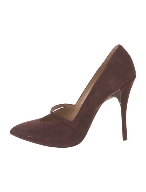 Emporio Armani Suede Cutout Accent D'Orsay Pumps