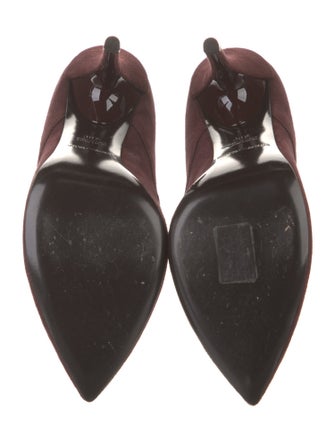 Emporio Armani Suede Cutout Accent D'Orsay Pumps