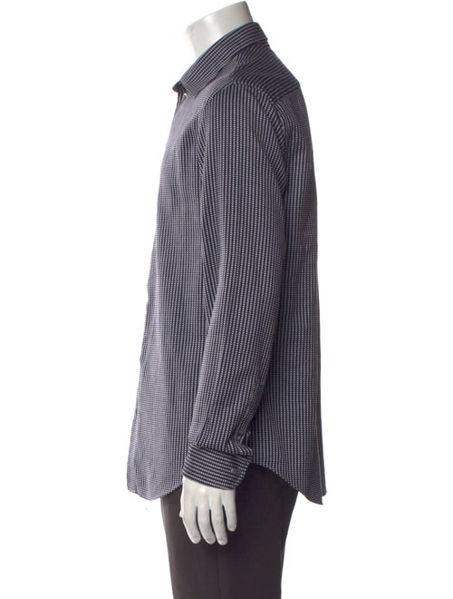 Emporio Armani Plaid Print Long Sleeve Dress Shirt