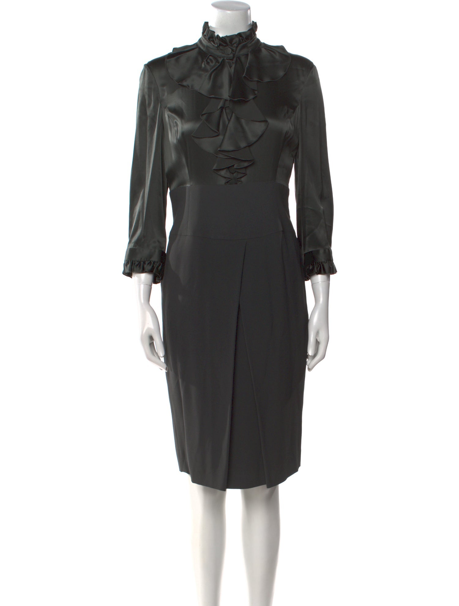 Emporio Armani Mock Neck Knee-Length Dress