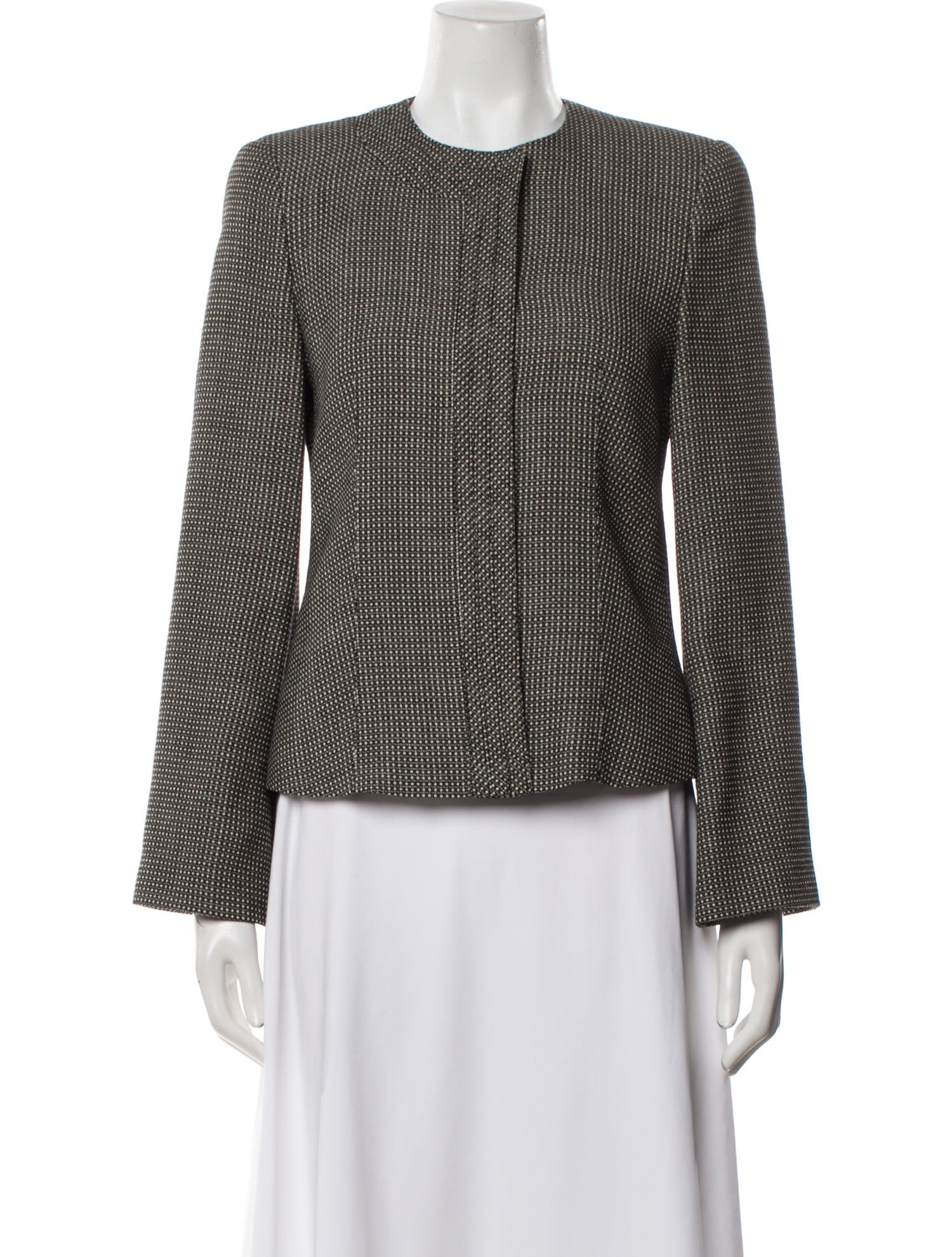 Emporio Armani Virgin Wool Tweed Pattern Jacket