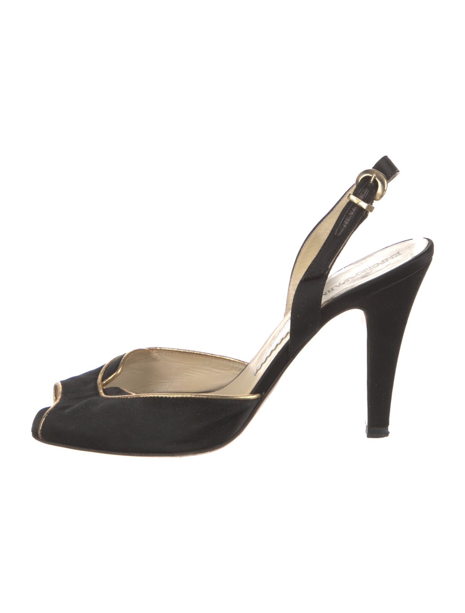 Emporio Armani Leather Slingback Pumps