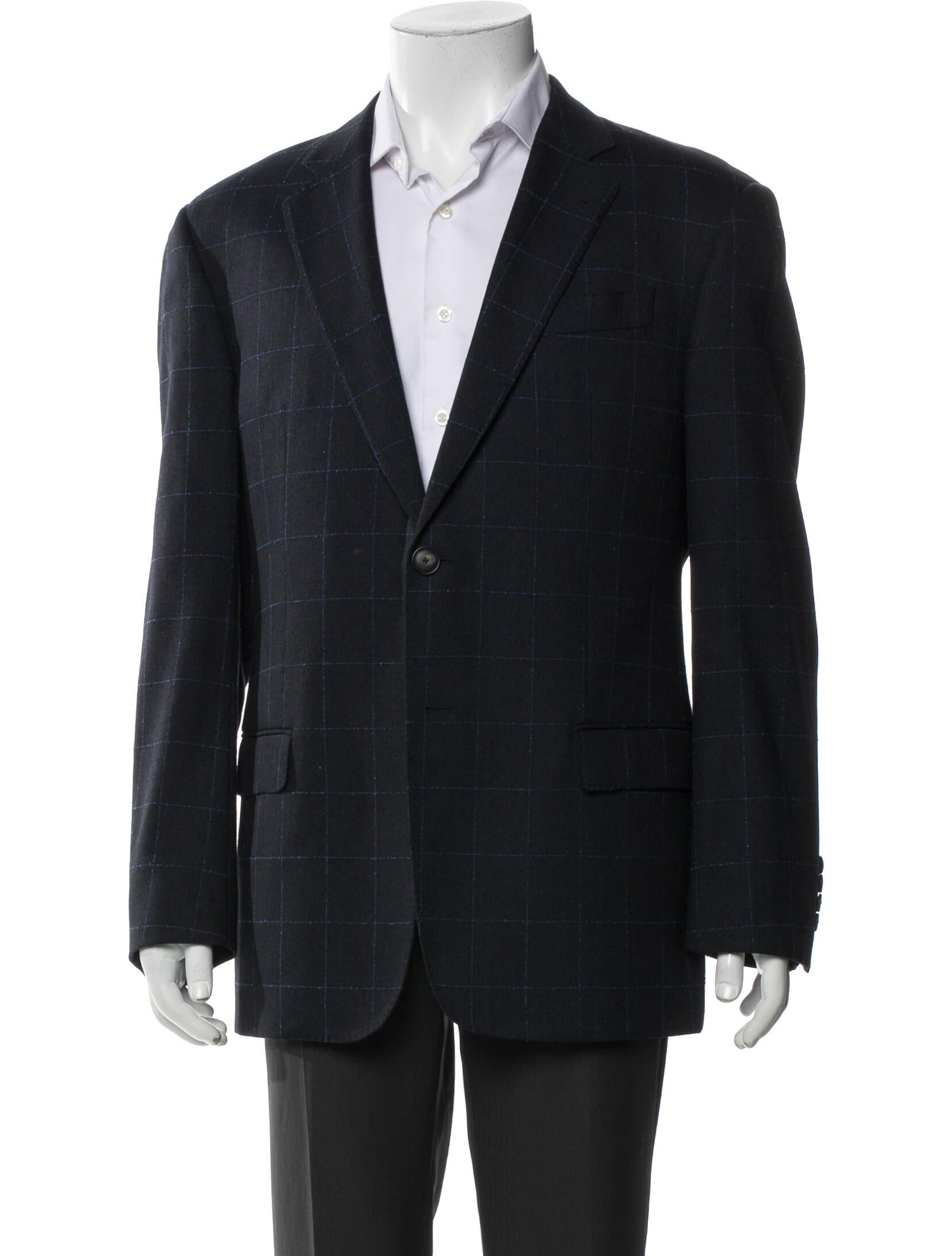 Emporio Armani Plaid Print Blazer