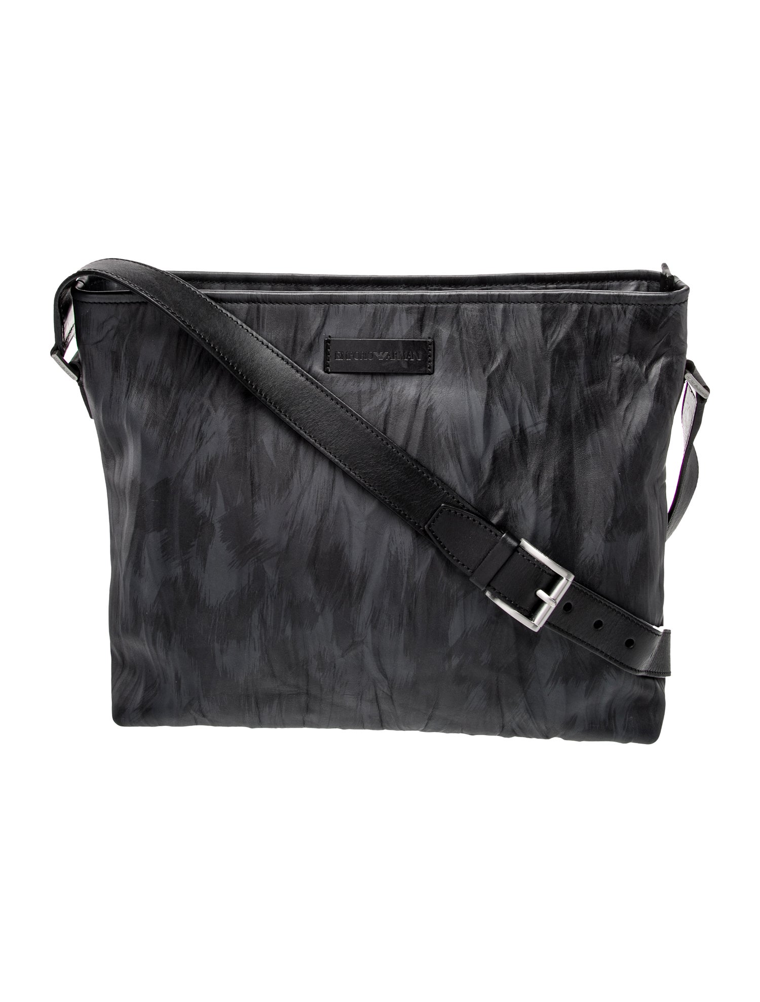 Emporio Armani Leather Messenger Bag