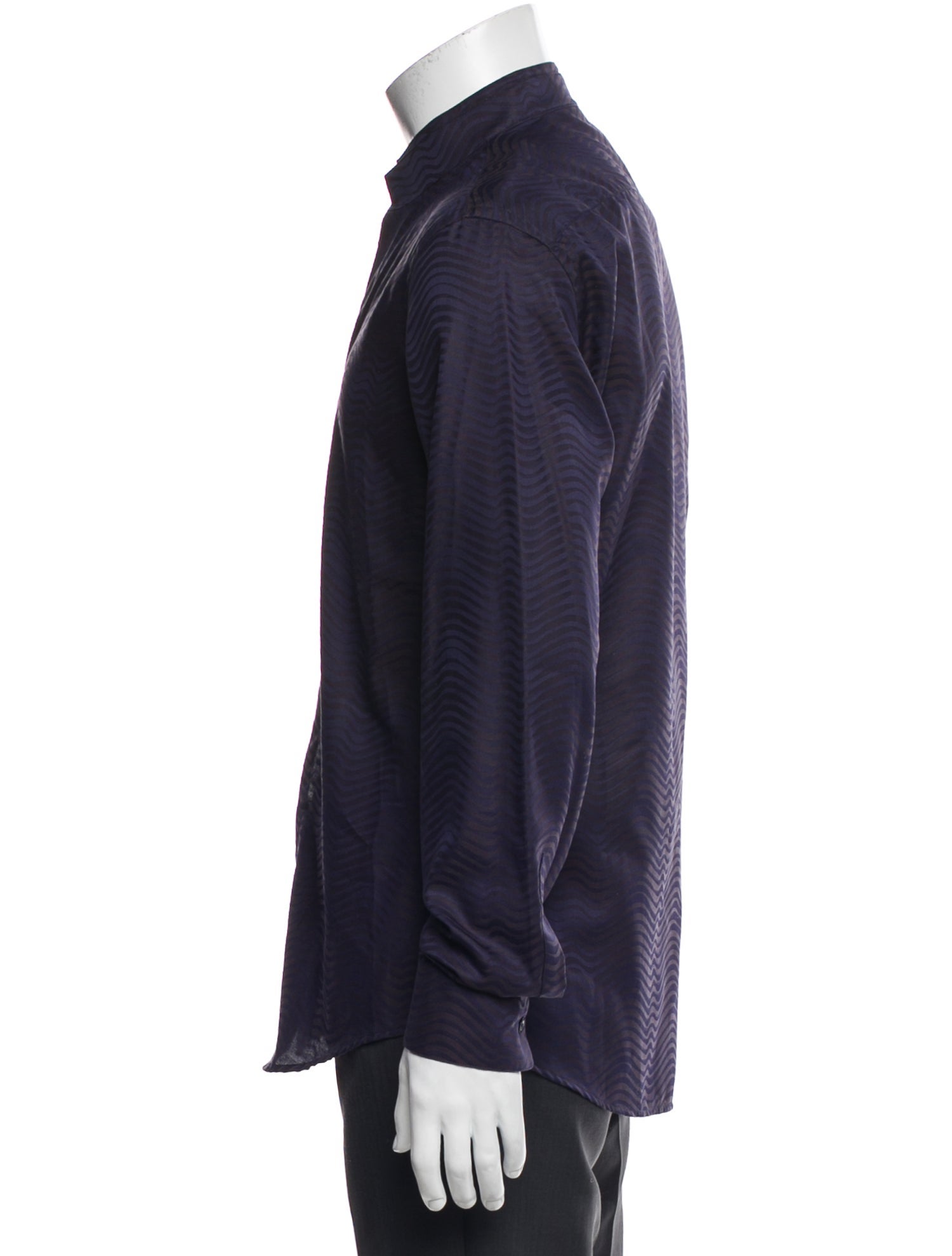 Emporio Armani Striped Long Sleeve Dress Shirt