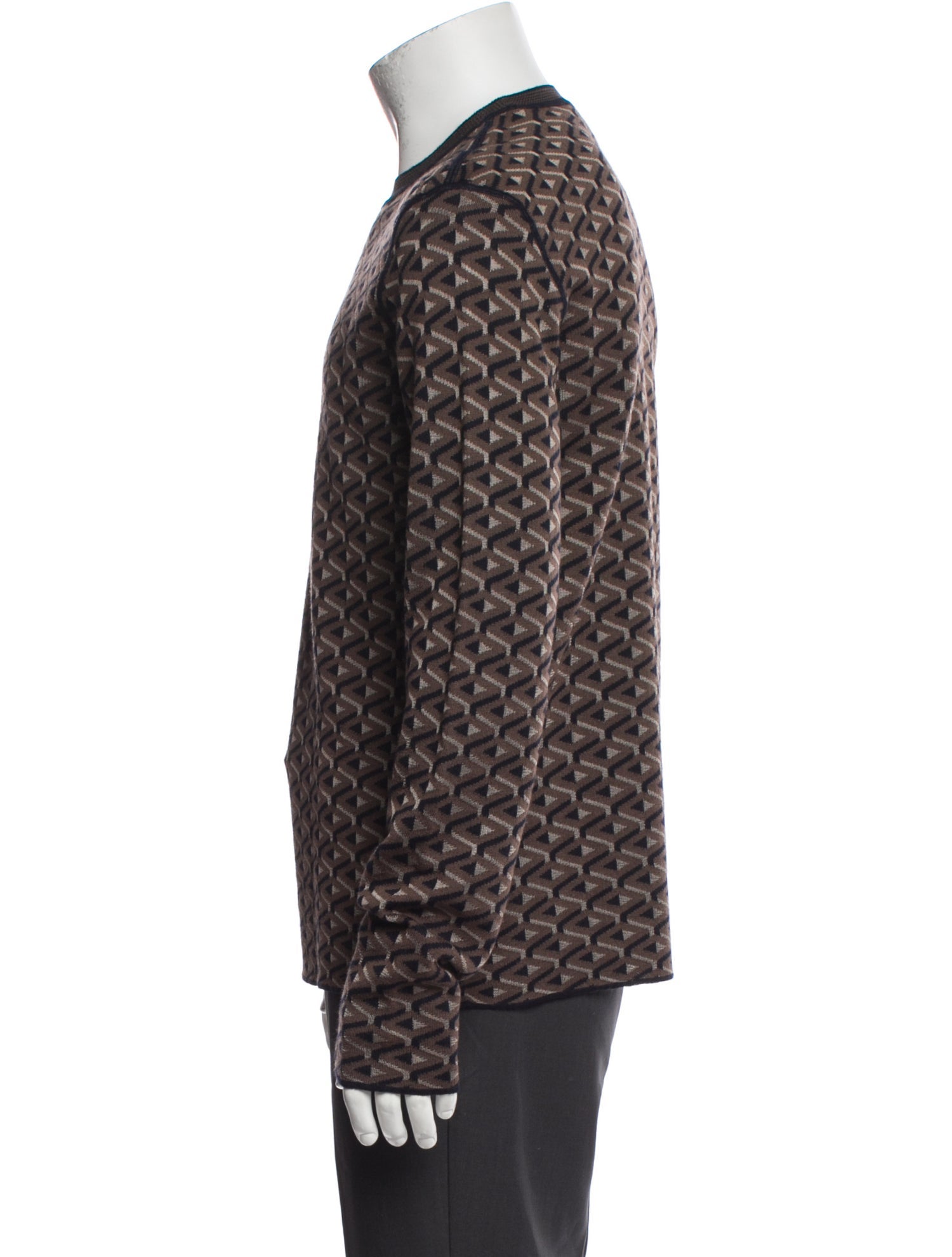 Emporio Armani Virgin Wool Printed Pullover