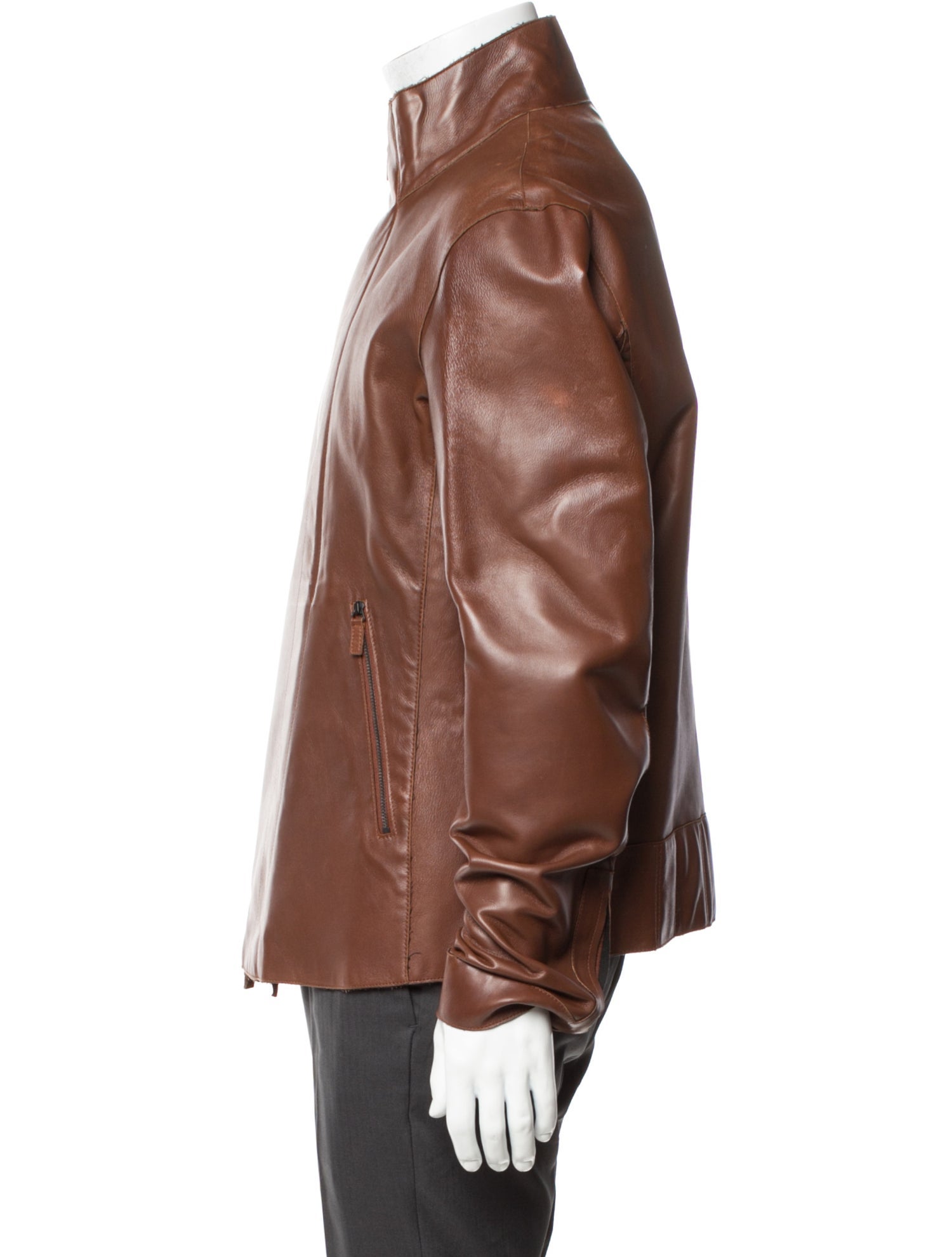 Emporio Armani Lamb Leather Moto Jacket