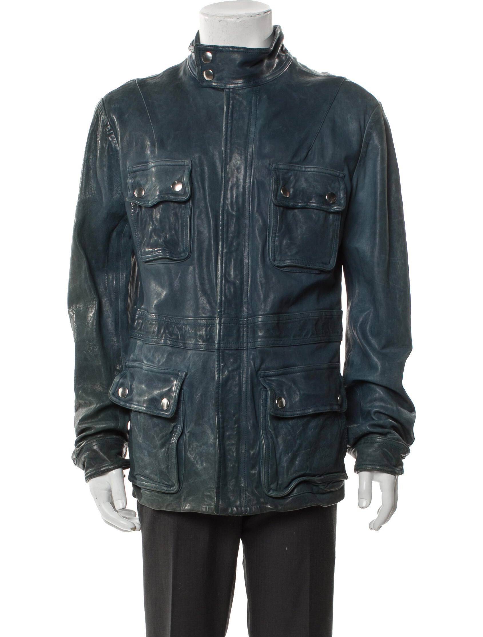 Emporio Armani 2012 Lamb Leather Utility Jacket