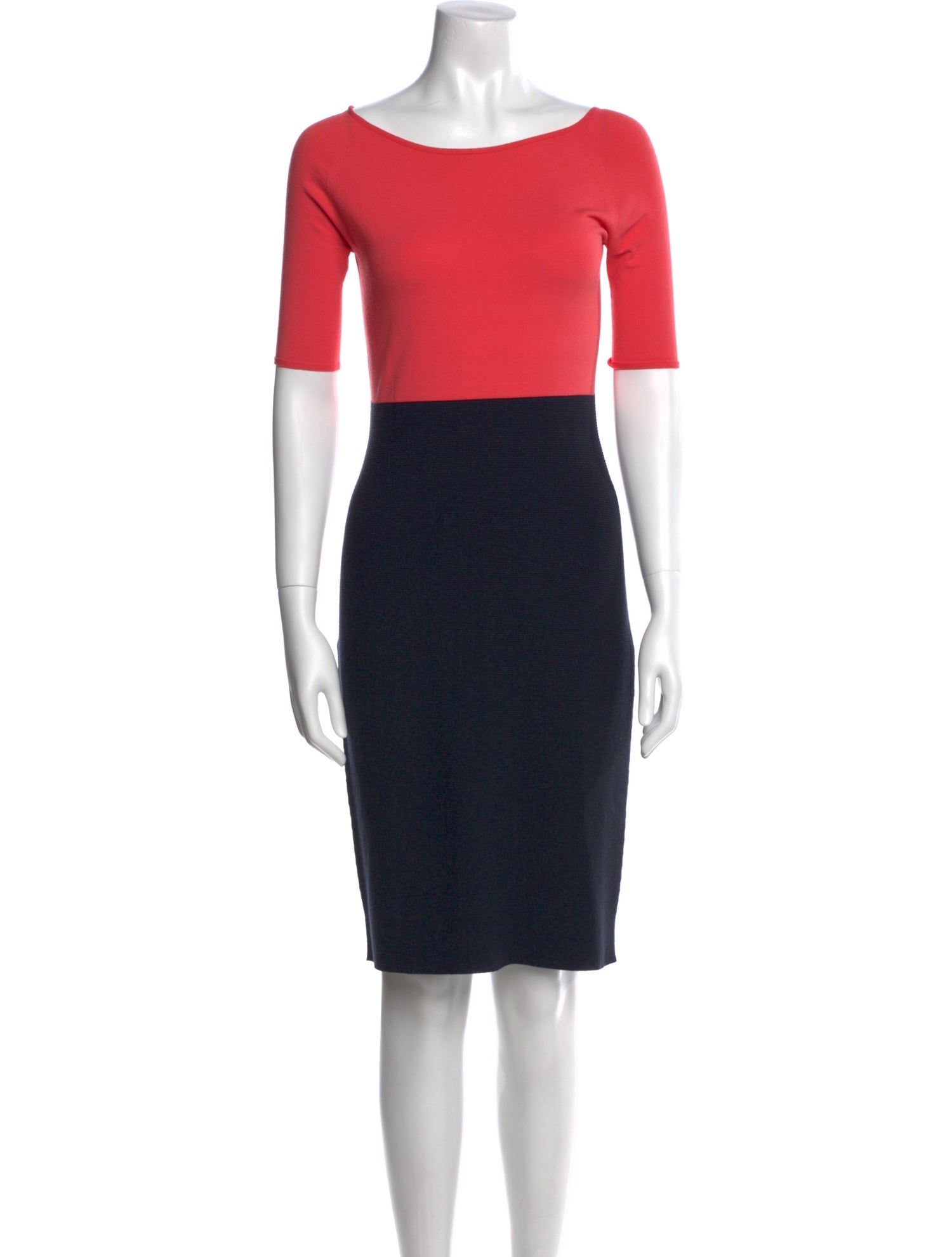 Emporio Armani Bateau Neckline Mini Dress