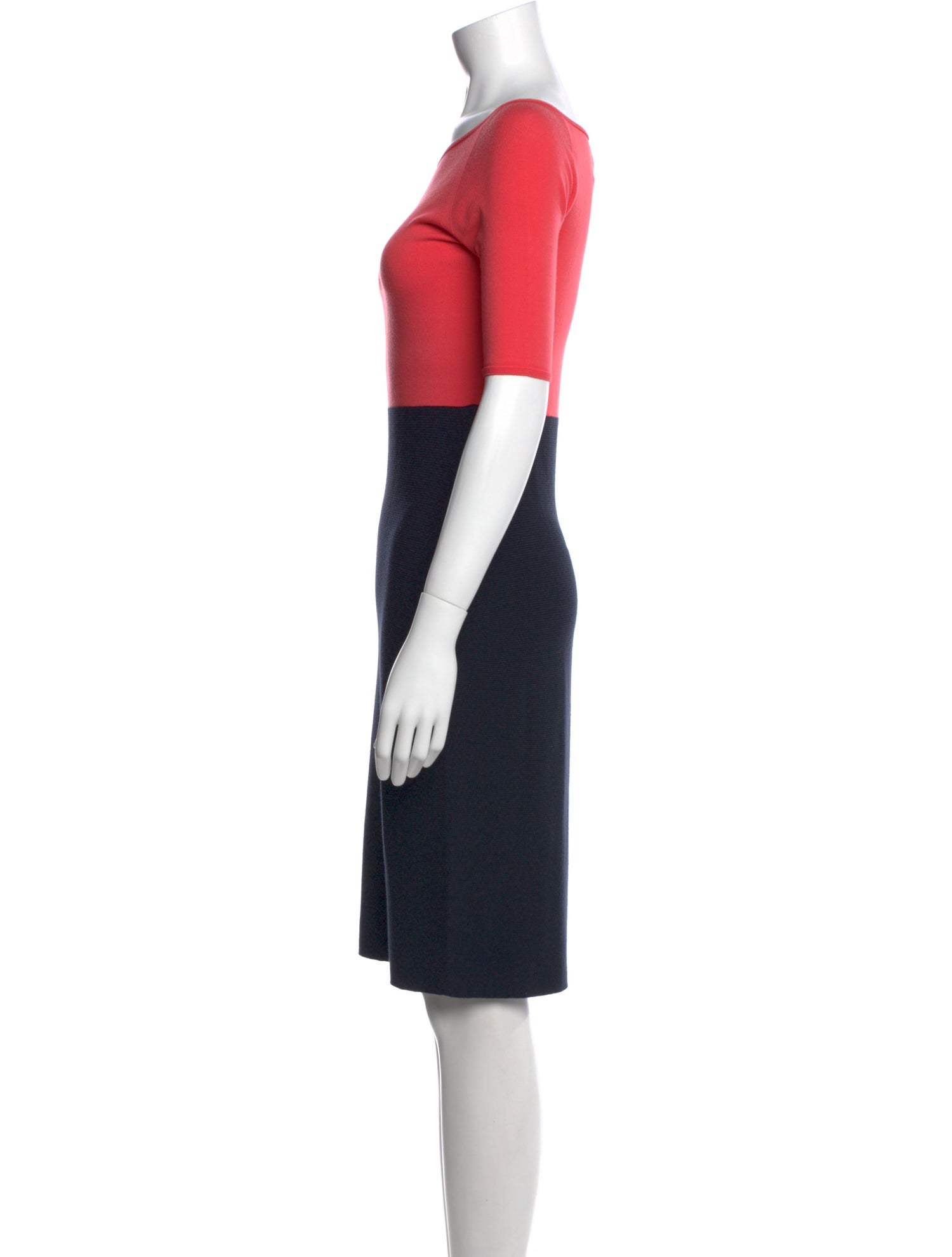 Emporio Armani Bateau Neckline Mini Dress