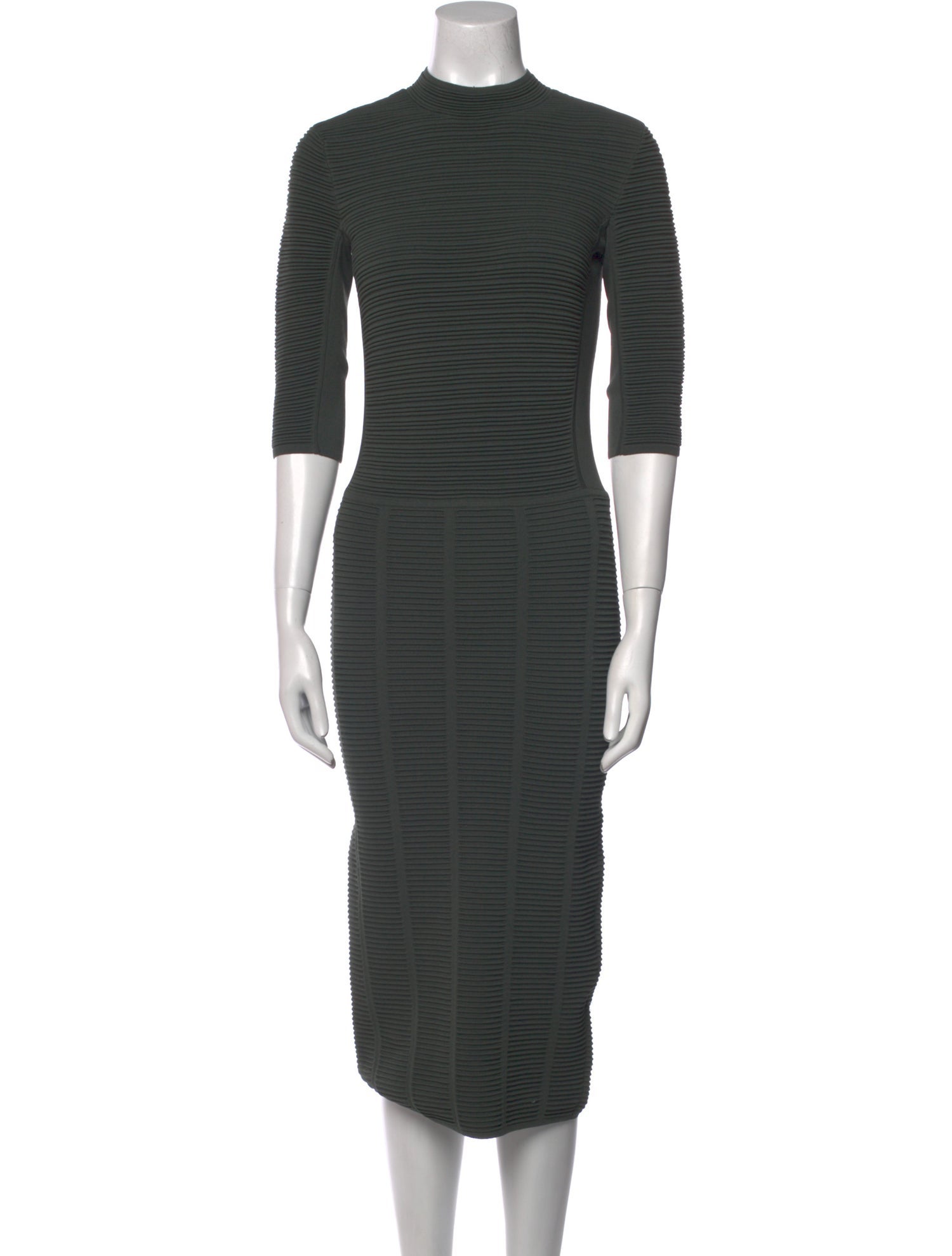 Emporio Armani Mock Neck Midi Length Dress