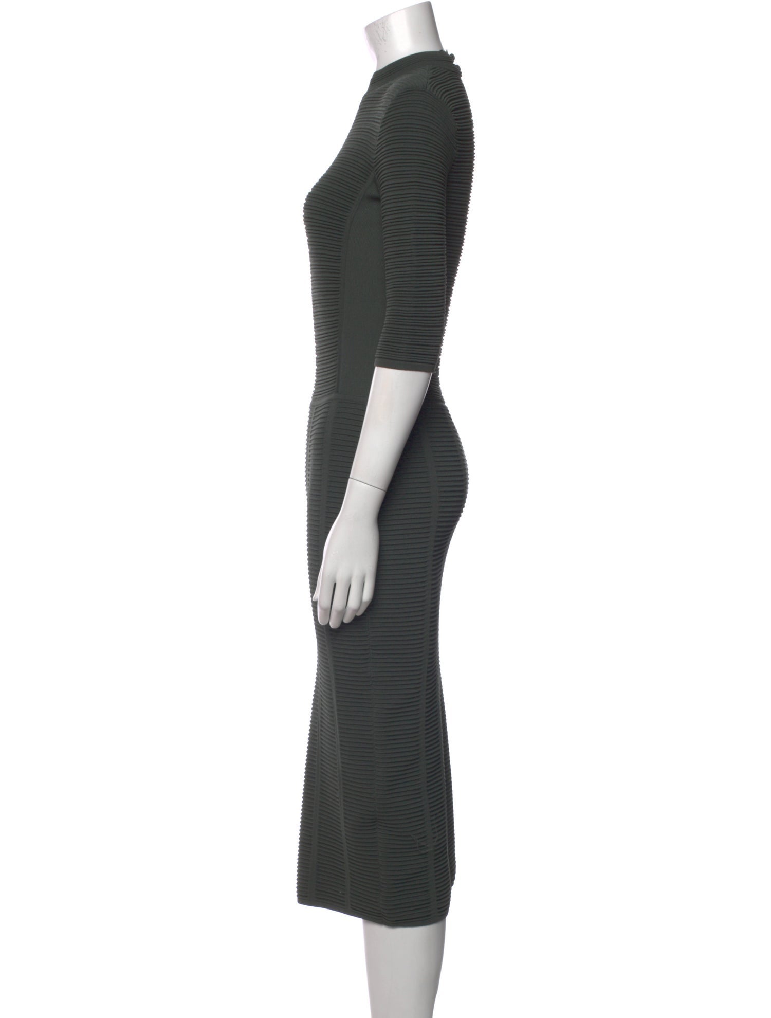 Emporio Armani Mock Neck Midi Length Dress