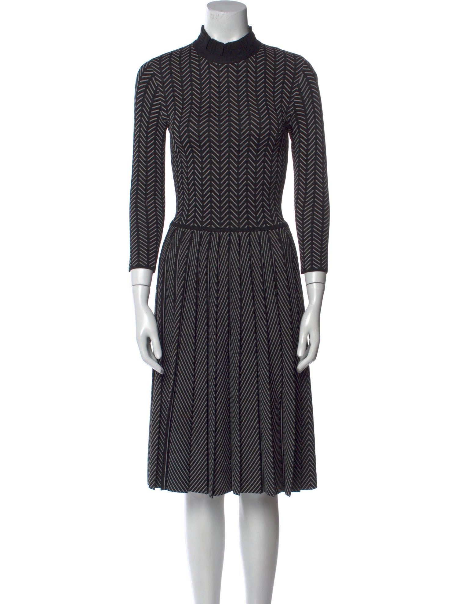Emporio Armani Striped Knee-Length Dress