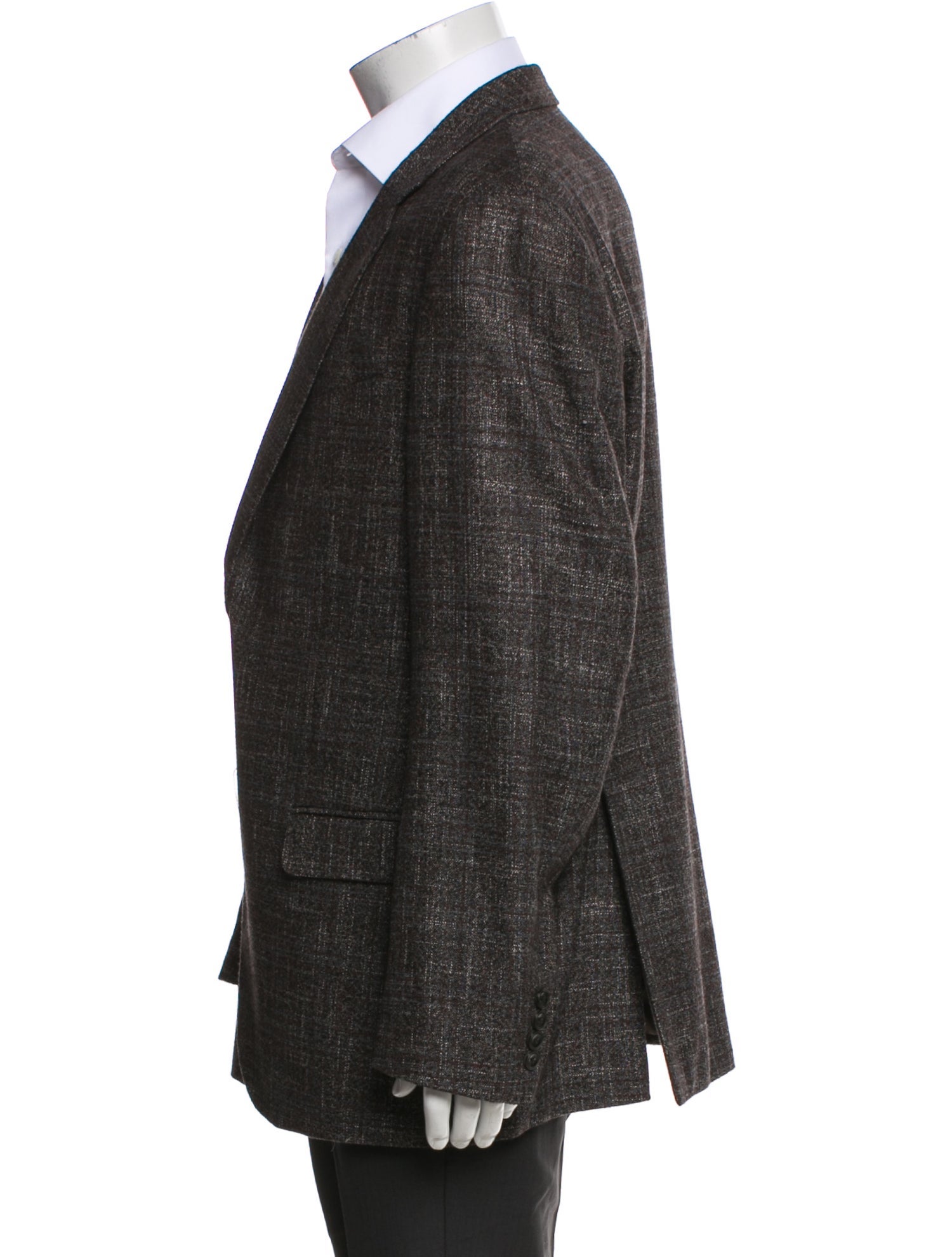 Emporio Armani Tweed Pattern Overcoat