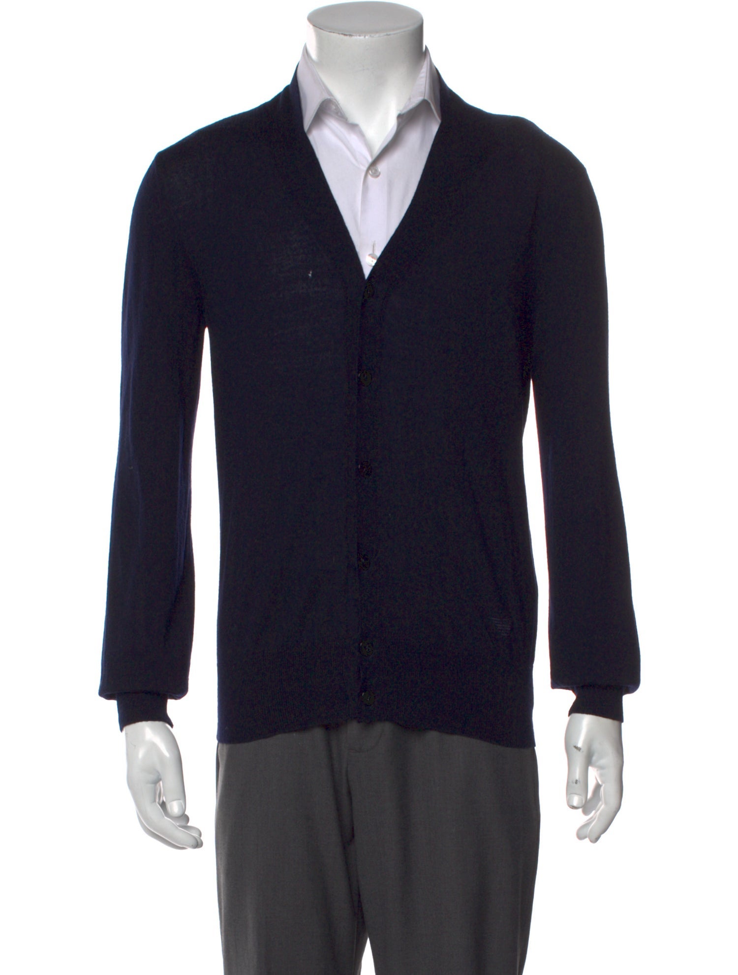 Emporio Armani Virgin Wool V-Neck Cardigan