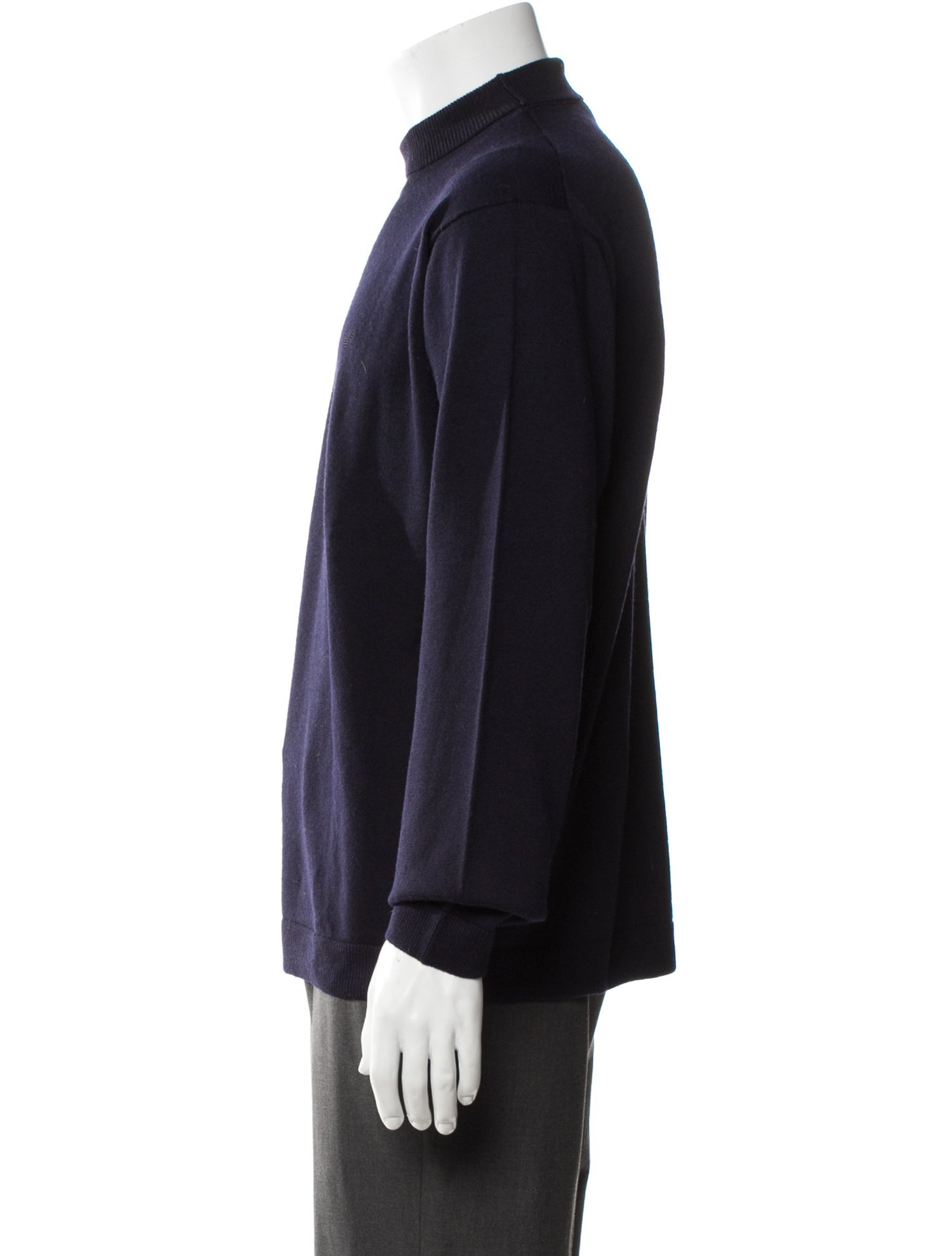 Emporio Armani Virgin Wool Mock Neck Pullover